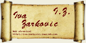 Iva Žarković vizit kartica